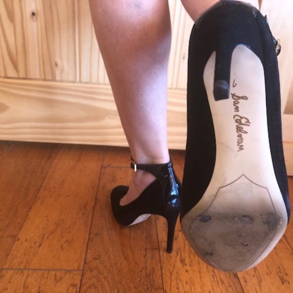 Sam Edelman Black Suede Stilettos - Picture 3 of 6